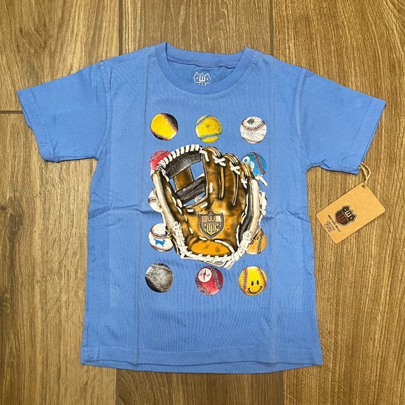 Wes and Willy Baseball and Glove Tee - Picture 1 of 2